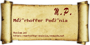 Márhoffer Peónia névjegykártya